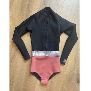 Rip Curl Long Sleeve Black Colorblock 1 MM Water Wetsuit Women's Size 4 Small